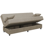Canapea extensibila cu 3 locuri Romina cu spatiu de depozitare, 190x85x90 cm - Crem