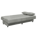 Canapea extensibila cu 3 locuri Romina cu spatiu de depozitare, 190x85x90 cm - Gri Deschis