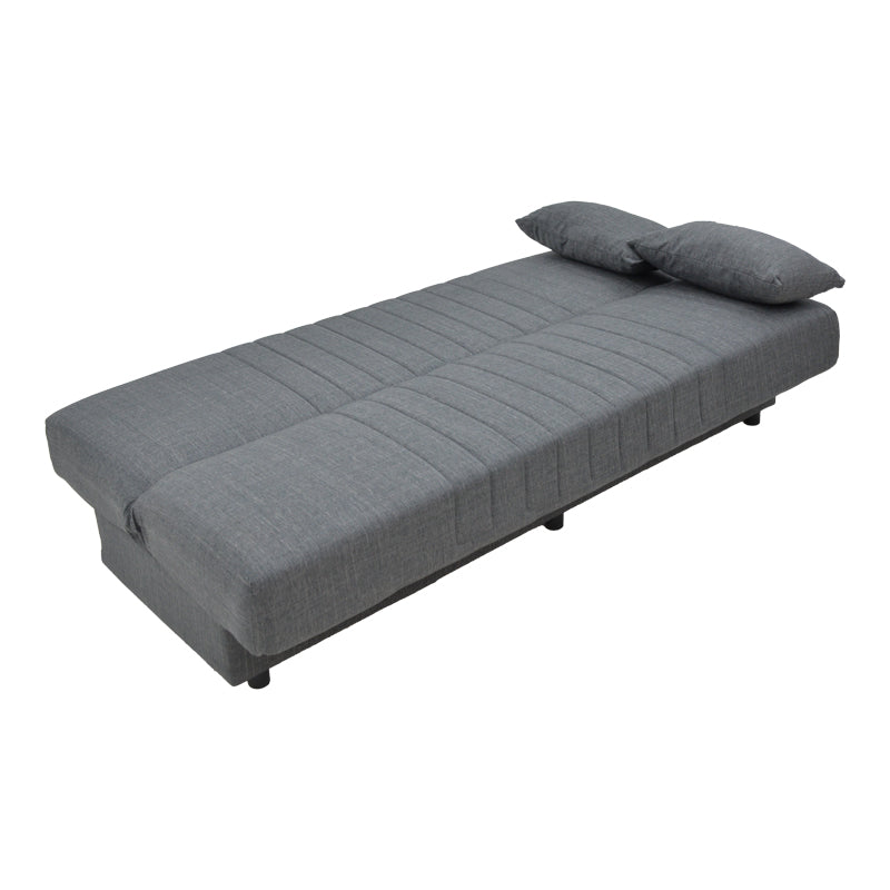 Canapea extensibila cu 3 locuri Romina cu spatiu de depozitare, 190x85x90 cm - Gri Inchis