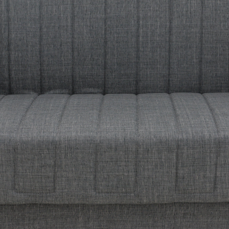 Canapea extensibila cu 3 locuri Romina cu spatiu de depozitare, 190x85x90 cm - Gri Inchis
