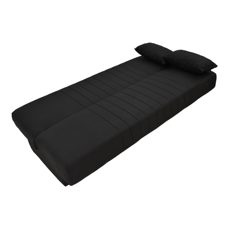 Canapea extensibila cu 3 locuri Romina cu spatiu de depozitare, 190x85x90 cm - Negru