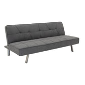 Canapea extensibila cu 3 locuri Travis cu stofa gri de 175x83x74 cm