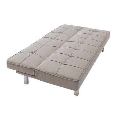 Canapea extensibila cu 3 locuri Travis cu stofa, gri, 175x83x74 cm, foto produs
