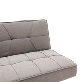 Canapea extensibila cu 3 locuri Travis cu stofa, Gri - Gri inchis, 175x83x74 cm