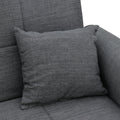Canapea extensibila cu depozitare 2 locuri Lincoln tesatura, Gri, 165x85x90 cm, foto produs