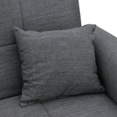 Canapea extensibila cu depozitare 2 locuri Lincoln tesatura, Gri, 165x85x90 cm, foto produs