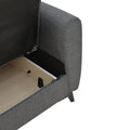 Canapea extensibila cu depozitare 2 locuri Lincoln tesatura, Gri, 165x85x90 cm, foto produs 6