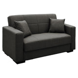 Canapea extensibila cu depozitare 2 locuri Vox stofa, antracit, 154x82x83 cm