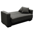 Canapea extensibila cu depozitare 2 locuri Vox stofa, antracit, 154x82x83 cm, imagine suplimentara