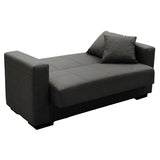 Canapea extensibila cu depozitare 2 locuri Vox stofa, antracit, 154x82x83 cm