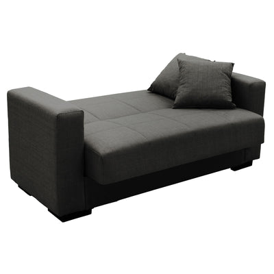 Canapea extensibila cu depozitare 2 locuri Vox stofa, antracit, 154x82x83 cm, imagine suplimentara