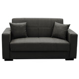 Canapea extensibila cu depozitare 2 locuri Vox stofa, antracit, 154x82x83 cm