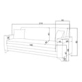 Canapea extensibila cu depozitare 2 locuri Vox stofa, antracit, 154x82x83 cm, foto produs 7