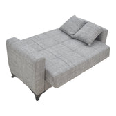 Canapea extensibila cu depozitare doua locuri Modesto stofa, Gri, 155x85x80 cm, detaliu produs