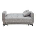 Canapea extensibila cu depozitare doua locuri Modesto stofa, Gri, 155x85x80 cm, perspectiva suplimentara