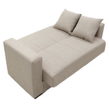 Canapea extensibila cu depozitare pentru doua persoane Vox lumea-lu-Pako stofa Crem 154x82x83 cm, 83x154 cm - Crem