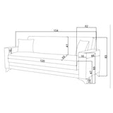 Canapea extensibila cu depozitare pentru doua persoane Vox lumea-lu-Pako stofa Crem 154x82x83 cm, 83x154 cm - Crem