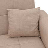 Canapea extensibila cu depozitare pentru trei persoane Lincoln, tesatura antracit, 225x85x90 cm, 85x225 cm - Bej