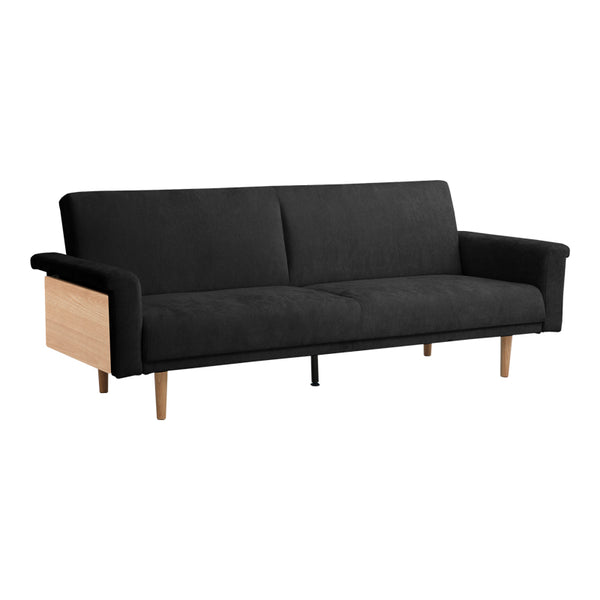 Canapea extensibilă cu funcție de pat Flexo, antracit, 220x84x82 cm