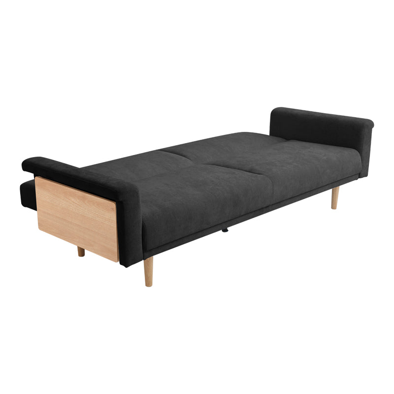 Canapea extensibilă cu funcție de pat Flexo, antracit, 220x84x82 cm