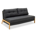 Puf Fotoliu - pat Fancy cu material textil Gri inchis 150x92x77cm