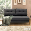 Canapea extensibila cu material textil Gri, inchis, 150x92x77 cm, imagine suplimentara