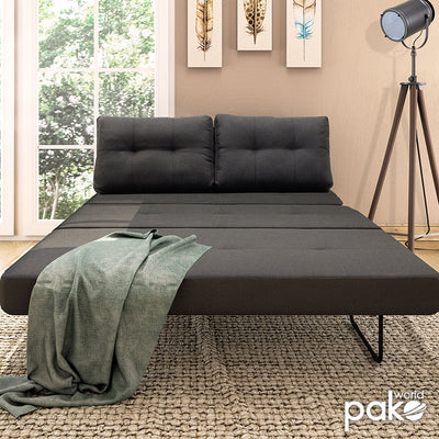 Canapea extensibila cu material textil Gri, inchis, 150x92x77 cm, detaliu produs