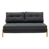 Canapea extensibila cu material textil Gri, inchis, 150x92x77 cm