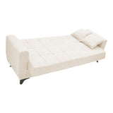 Canapea extensibila cu spatiu de depozitare Modesto, crem, 215x85x80 cm