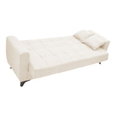 Canapea extensibila cu spatiu de depozitare Modesto, crem, 215x85x80 cm, detaliu produs