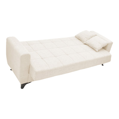 Canapea extensibila cu spatiu de depozitare Modesto, crem, 215x85x80 cm, detaliu produs