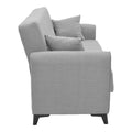 Canapea extensibila cu trei locuri Lincoln cu spatiu de depozitare tesatura Gri, deschis, 225x85x90 cm, detaliu produs