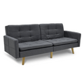 Canapea extensibila Flexy 3 locuri, Gri inchis, 198x87x76