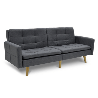 Canapea extensibila Flexy 3 locuri, Gri inchis, 198x87x76