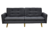 Canapea extensibila Flexy 3 locuri, Gri inchis, 198x87x76 cm