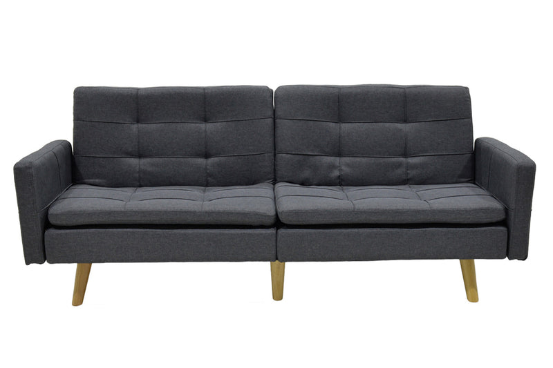 Canapea extensibila Flexy 3 locuri, Gri inchis, 198x87x76 cm, detaliu produs