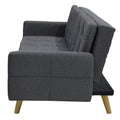 Canapea extensibila Flexy 3 locuri, Gri inchis, 198x87x76 cm, perspectiva suplimentara