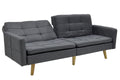 Canapea extensibila Flexy 3 locuri, Gri inchis, 198x87x76 cm, foto produs