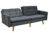 Canapea extensibila Flexy 3 locuri, Gri inchis, 198x87x76 cm, foto produs