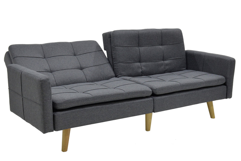 Canapea extensibila Flexy 3 locuri, Gri inchis, 198x87x76 cm, foto produs