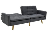 Canapea extensibila Flexy 3 locuri, Gri inchis, 198x87x76 cm