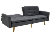 Canapea extensibila Flexy 3 locuri, Gri inchis, 198x87x76 cm, foto produs 6
