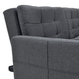 Canapea extensibila Flexy 3 locuri, Gri inchis, 198x87x76 cm