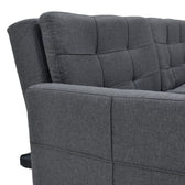 Canapea extensibila Flexy 3 locuri, Gri inchis, 198x87x76 cm, foto produs 9