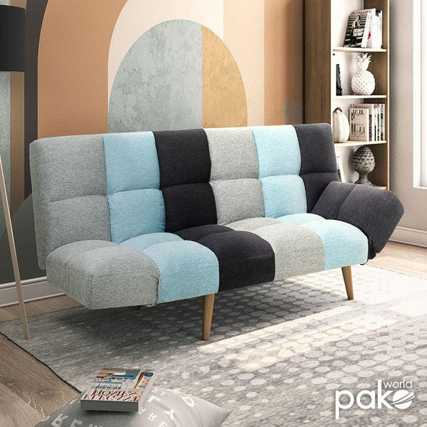 Canapea extensibila 3 locuri Freddo material textil multicolora 182x81x84 cm