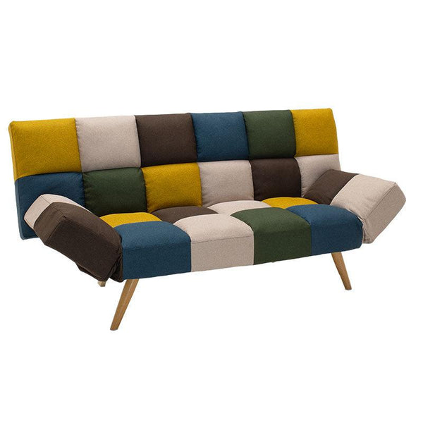 Canapea extensibila 3 locuri Freddo material textil multicolora 182x81x84 cm