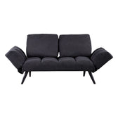 Canapea extensibilă Jackie, Țesătură & Metal, Gri, 190x78x75 cm, detaliu produs