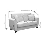Canapea extensibila Modesto, 2 locuri, cu spatiu de depozitare, Stofa, 155x84x83 cm - Bej