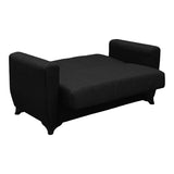 Canapea extensibila Modesto, 2 locuri, cu spatiu de depozitare, Stofa, 155x84x83 cm - Antracit