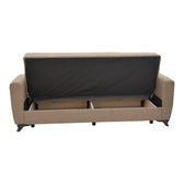 Canapea extensibila Modesto cu 3 locuri si lada de depozitare, Bej, 215x85x80 cm, foto produs
